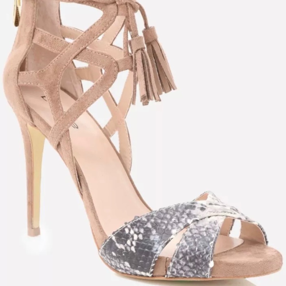 Bebe Lea Tasseled Tie Sandals